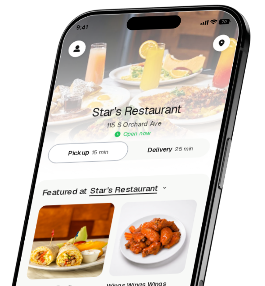 Star's Restaurant app preview