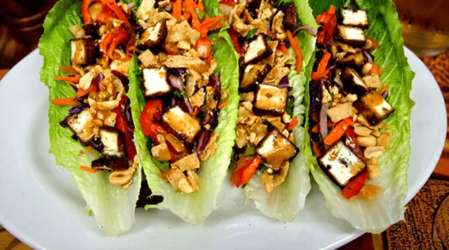 Chicken Thai Lettuce Wraps.