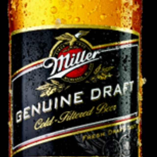 Miller Genuine Draft.