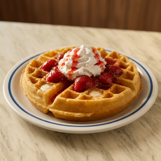 Strawberry & Whipped Cream Waffle