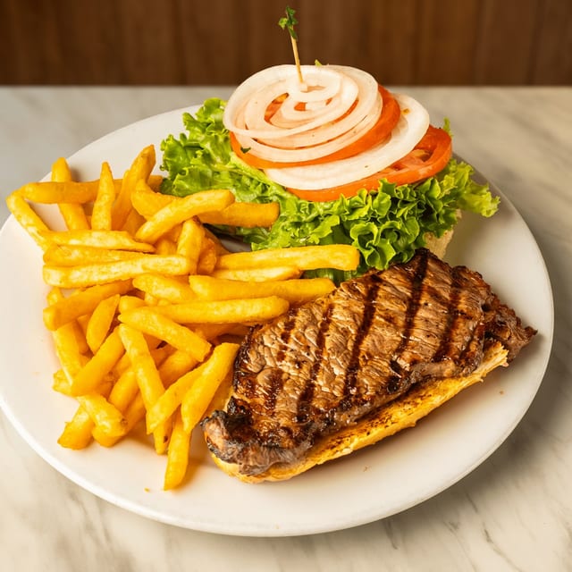 New York Steak Sandwich.